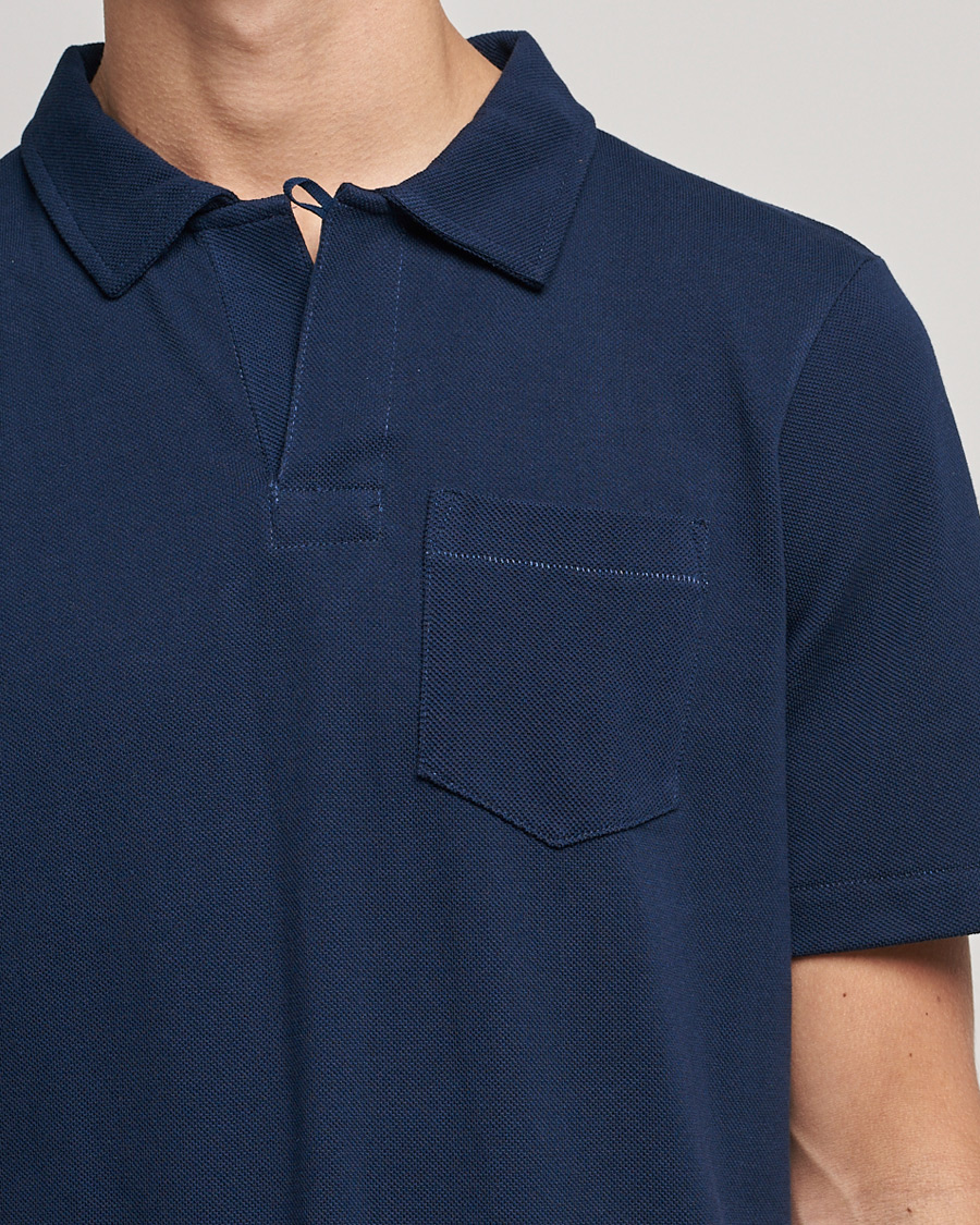 Herren | Poloshirts | Merz b. Schwanen | Organic Cotton Washed Polo Ink Blue