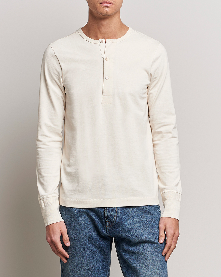 Herren | Kleidung | Merz b. Schwanen | Classic Organic Cotton Henley Sweater Nature