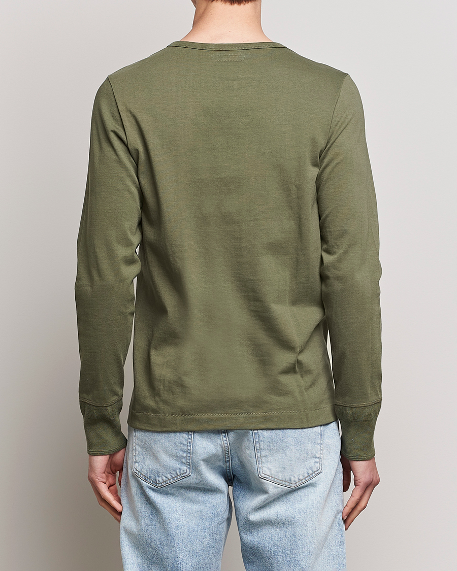 Herren | T-Shirts | Merz b. Schwanen | Classic Organic Cotton Henley Sweater Army