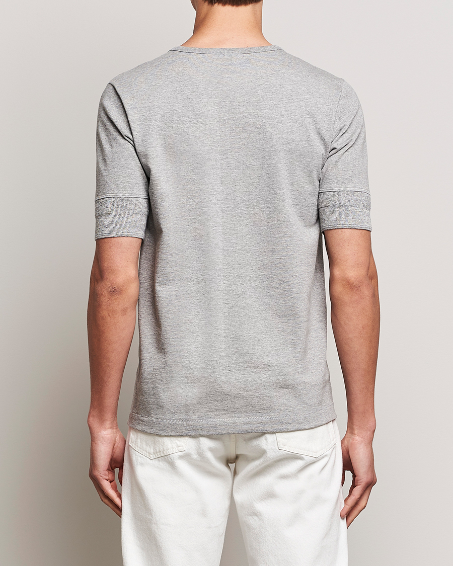 Herren | T-Shirts | Merz b. Schwanen | Short Sleeve Organic Cotton Henley Grey Mel