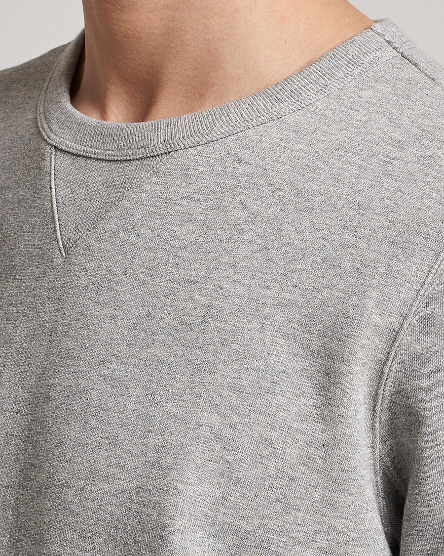 Herren | Pullover | Merz b. Schwanen | Organic Cotton Crew Neck Sweat Grey Mel