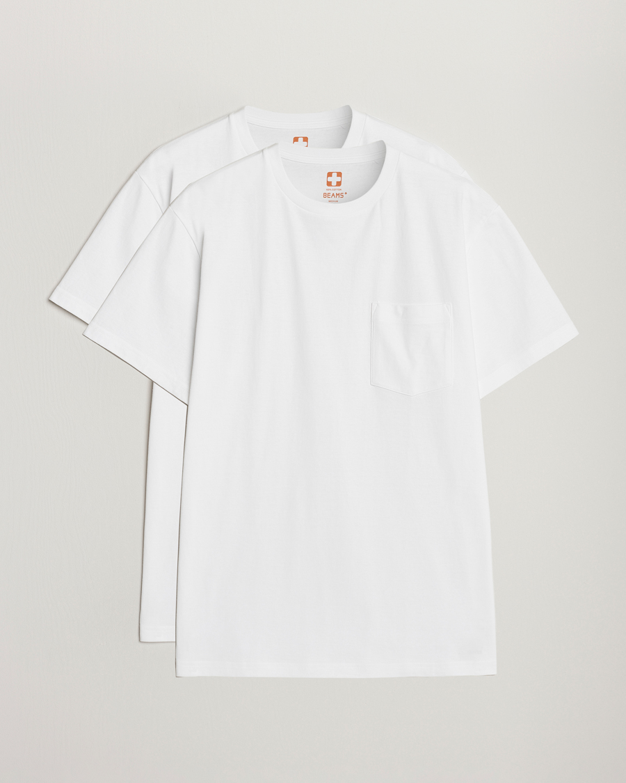 Herren | T-Shirts | BEAMS PLUS | 2-Pack Short Sleeve Pocket Tee White