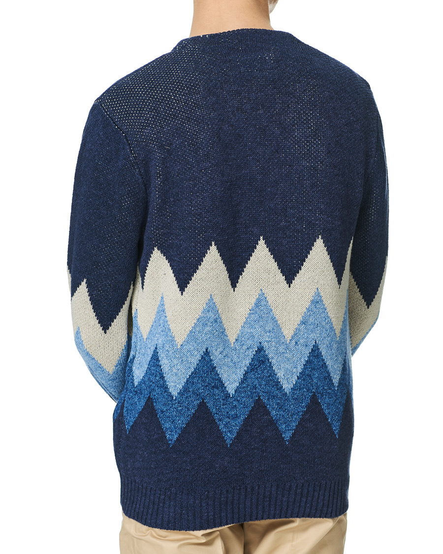 Herren | Pullover | BEAMS PLUS | Jacquard Cardigan Indigo Blue