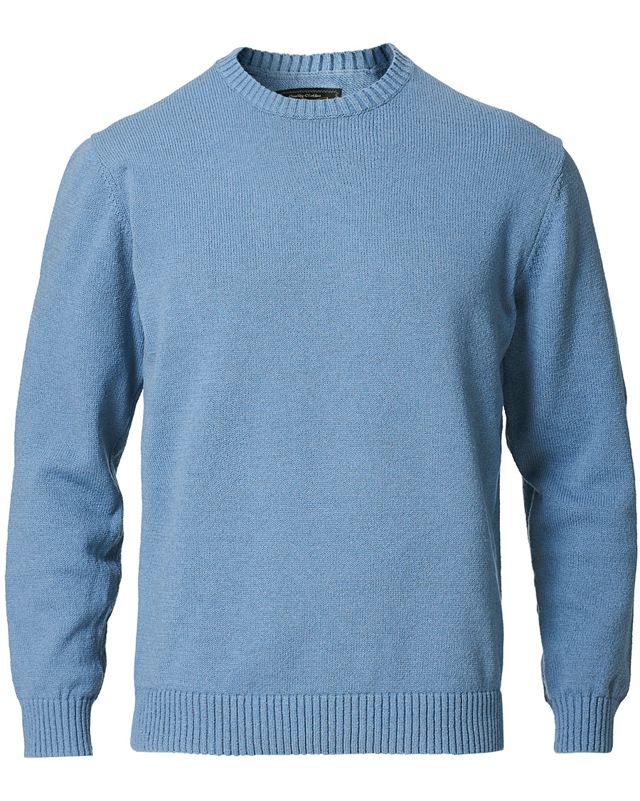 Herren | Pullover | BEAMS PLUS | Lily Yarn Crew Neck Sax Blue