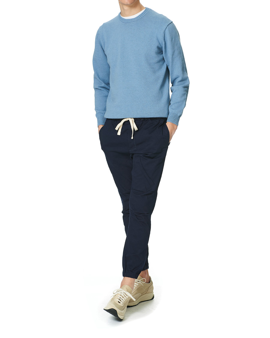Herren | Pullover | BEAMS PLUS | Lily Yarn Crew Neck Sax Blue