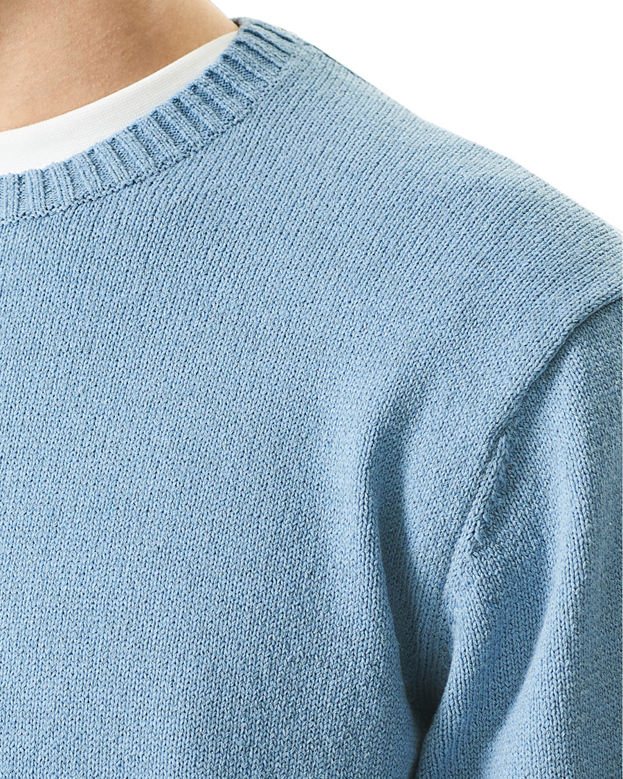 Herren | Pullover | BEAMS PLUS | Lily Yarn Crew Neck Sax Blue