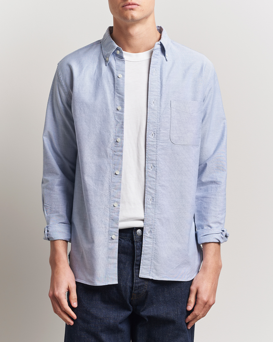 Men | Oxford Shirts | BEAMS PLUS | Oxford Button Down Shirt Light Blue