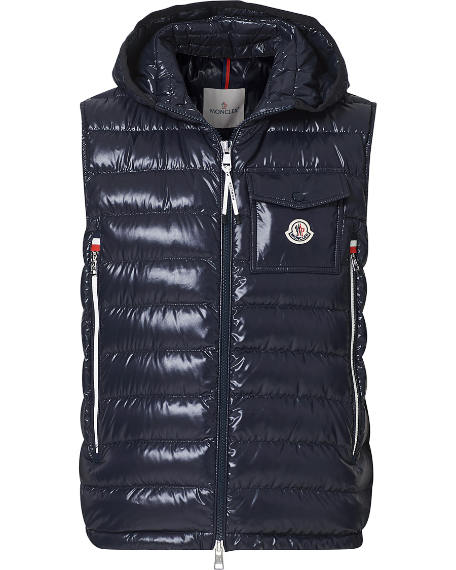 Hooded down vest sale