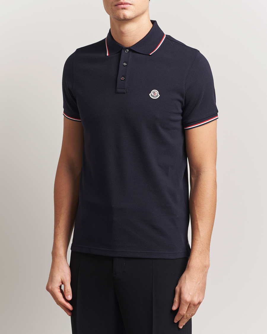 Herren | Kleidung | Moncler | Contrast Rib Polo Navy