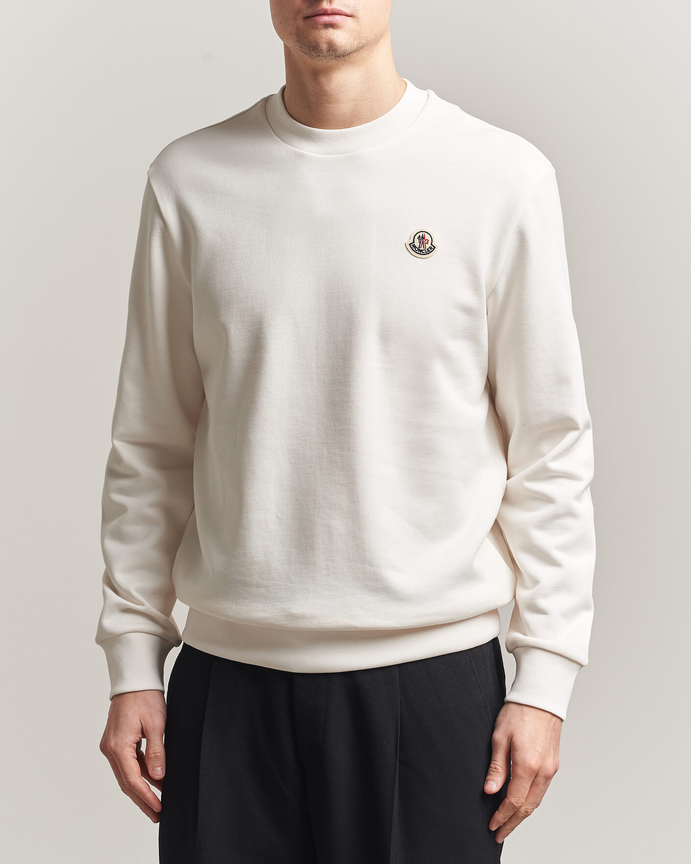 Herren | Pullover | Moncler | Logo Sweatshirt White