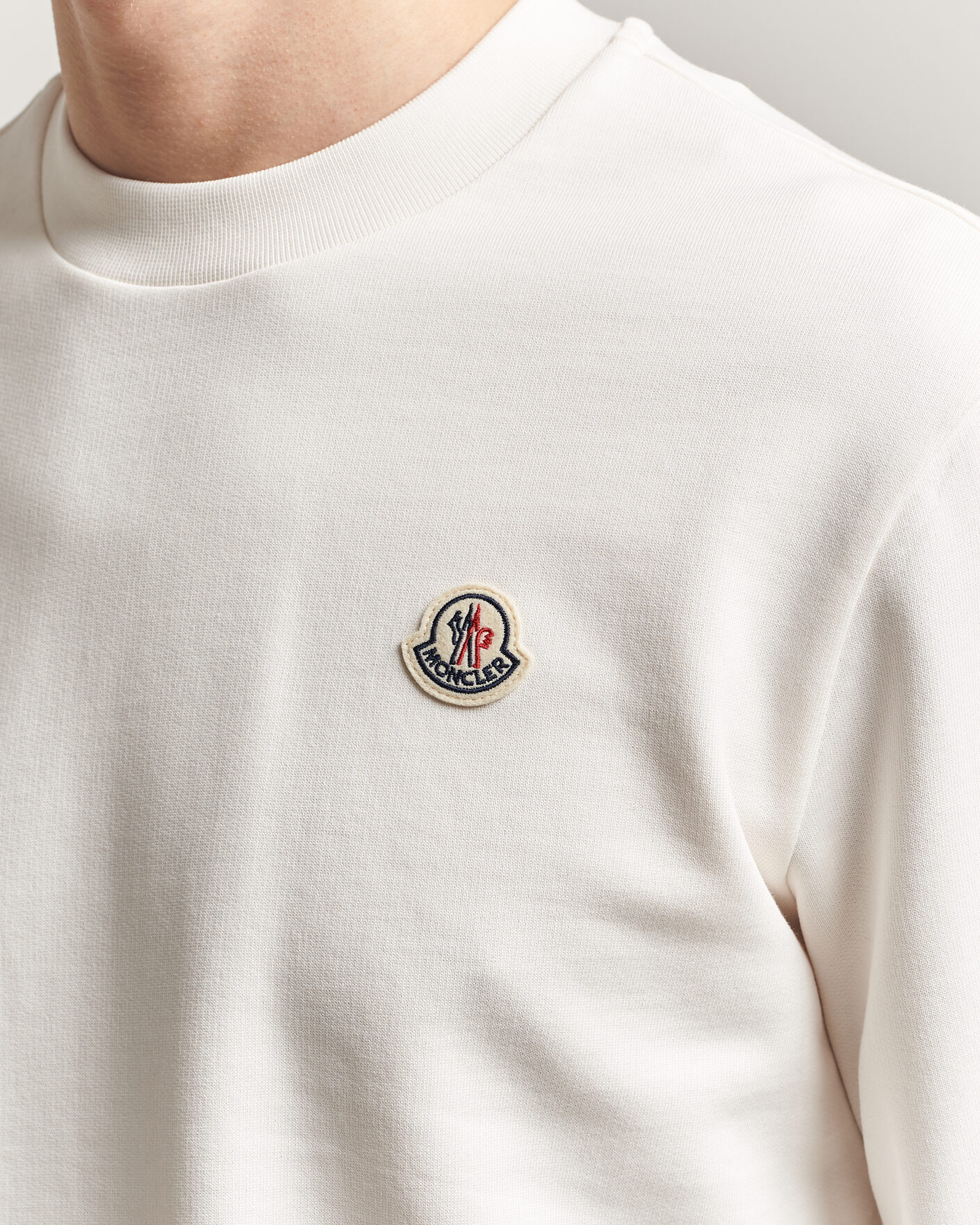 Herren | Pullover | Moncler | Logo Sweatshirt White