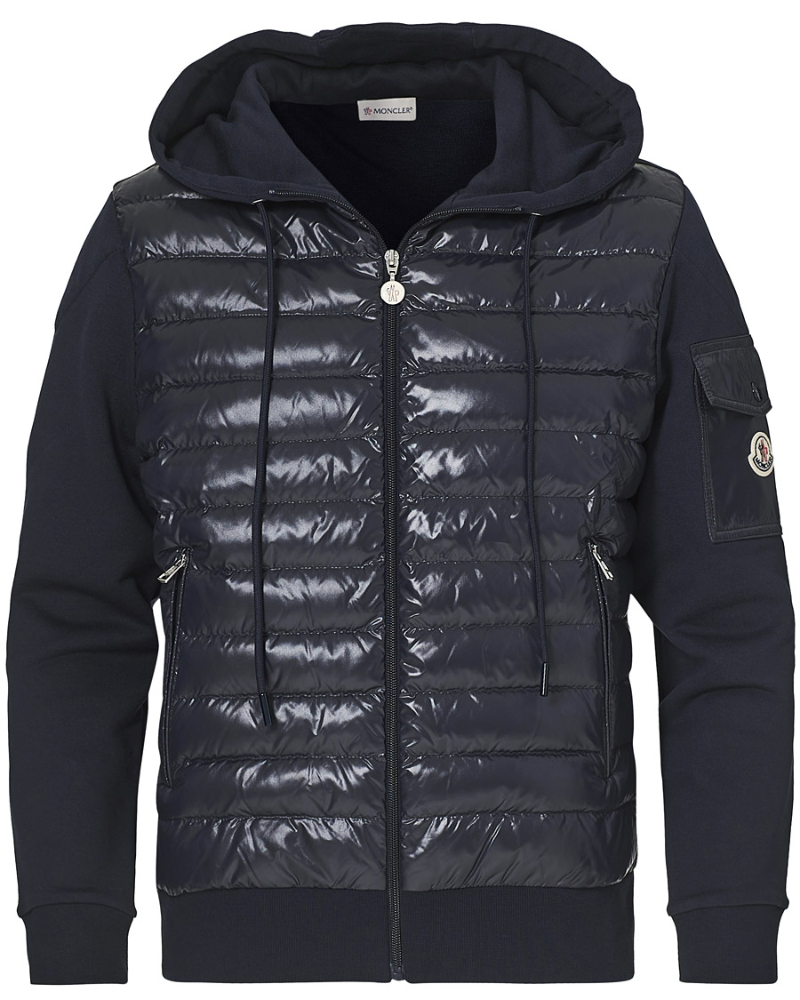 Herren | Pullover | Moncler | Hooded Hybrid Full Zip Navy