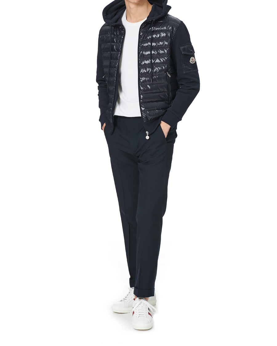 Herren | Pullover | Moncler | Hooded Hybrid Full Zip Navy