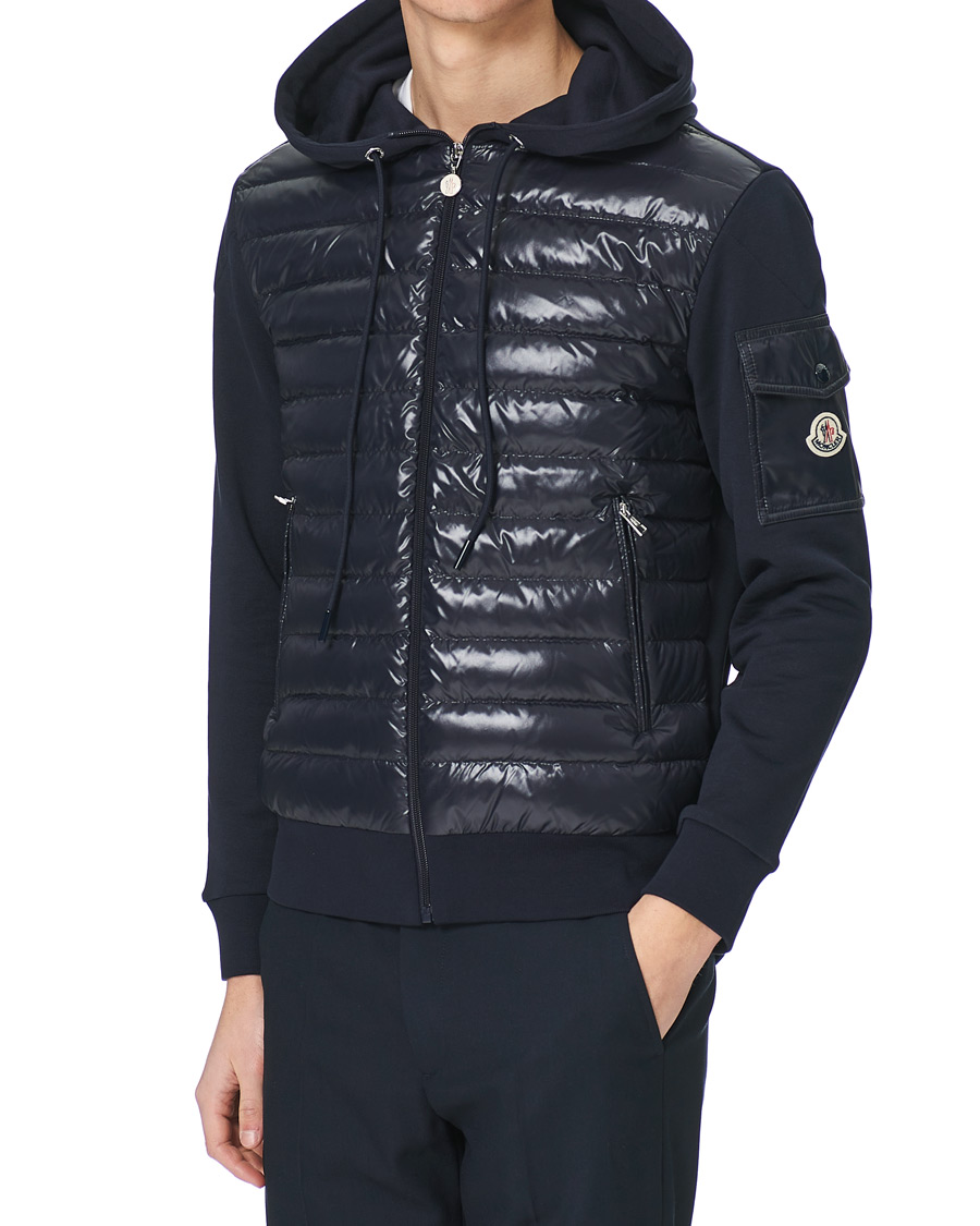 Herren | Pullover | Moncler | Hooded Hybrid Full Zip Navy