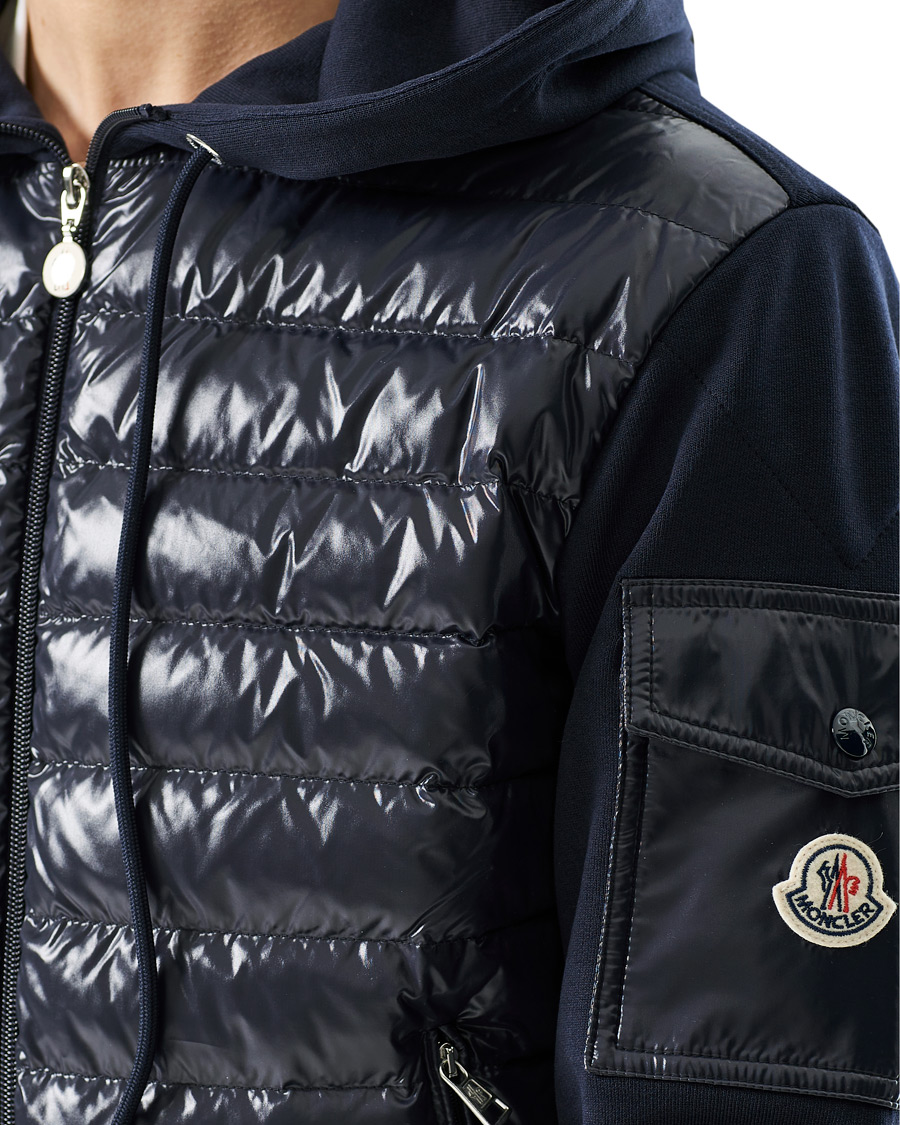 Herren | Pullover | Moncler | Hooded Hybrid Full Zip Navy