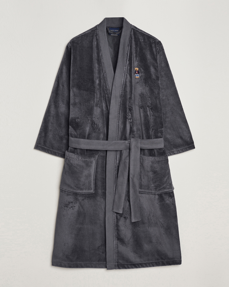 Herren | Schlafanzüge & Bademäntel | Ralph Lauren Home | Flag Sweater Bear Bathrobe Charcoal