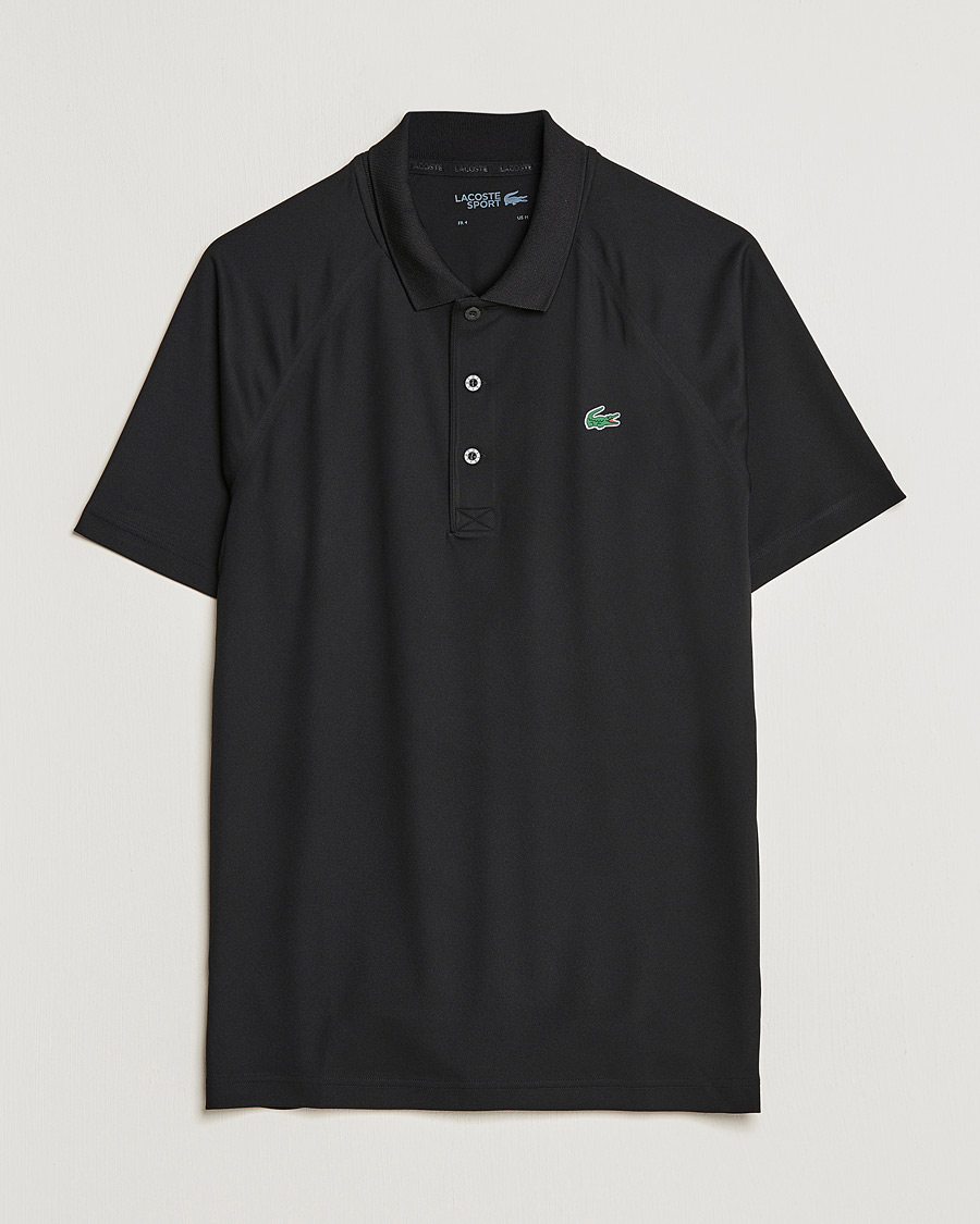 Herren | Poloshirts | Lacoste Sport | Performance Ribbed Collar Polo Black