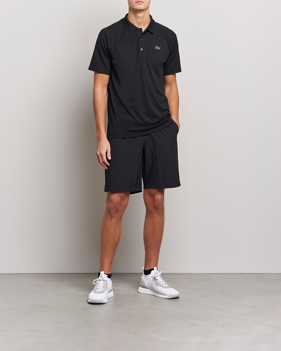 Herren | Poloshirts | Lacoste Sport | Performance Ribbed Collar Polo Black
