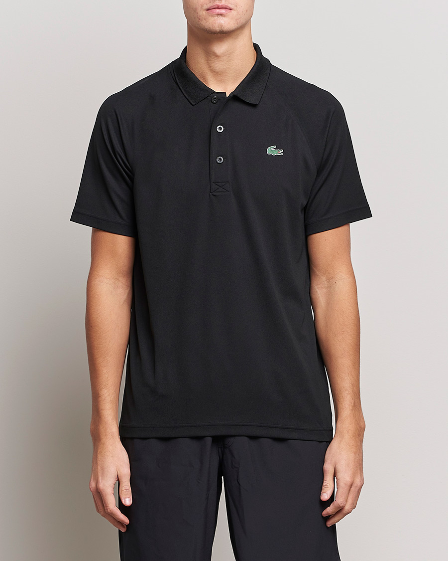 Herren |  | Lacoste Sport | Performance Ribbed Collar Polo Black