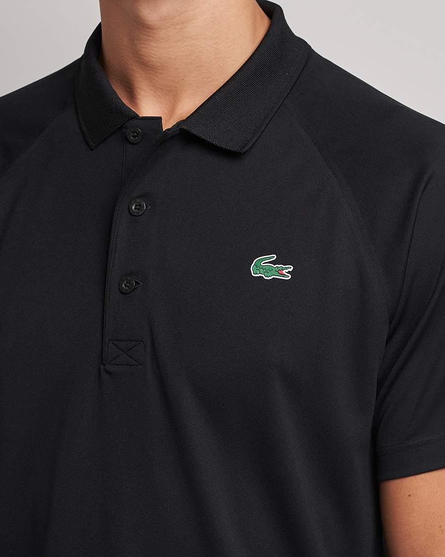 Herren | Poloshirts | Lacoste Sport | Performance Ribbed Collar Polo Black
