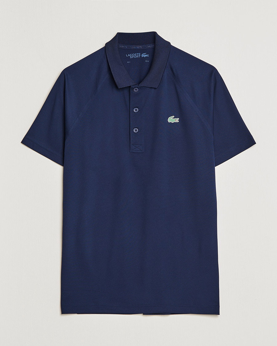 Herren | Poloshirts | Lacoste Sport | Performance Ribbed Collar Polo Navy