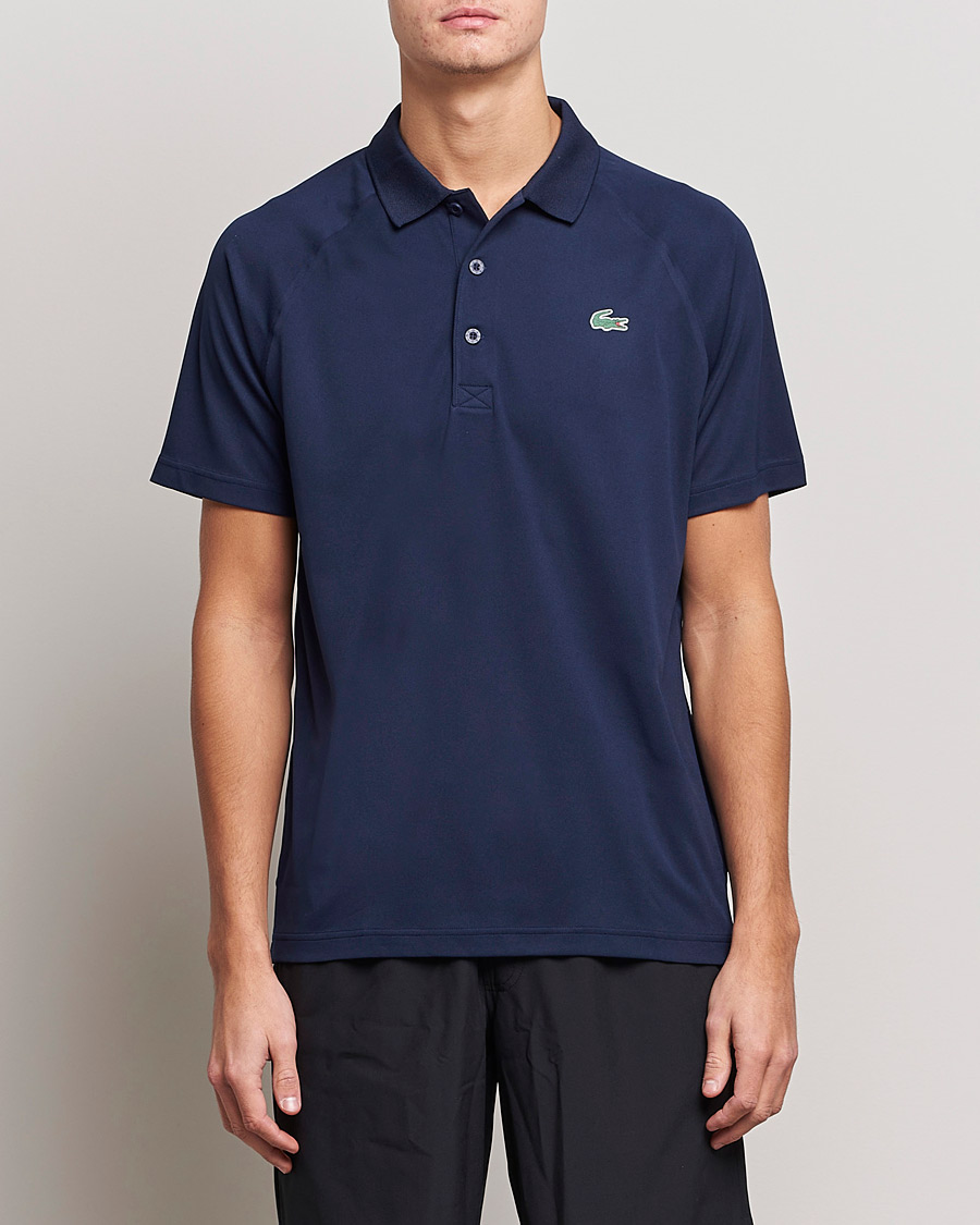 Herren | Poloshirts | Lacoste Sport | Performance Ribbed Collar Polo Navy