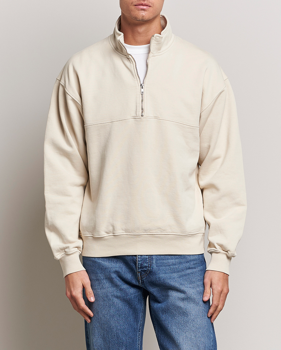 Men |  | Colorful Standard | Classic Organic Half-Zip Ivory White