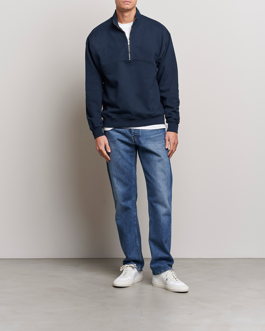 Herren | Pullover | Colorful Standard | Classic Organic Half-Zip Navy Blue