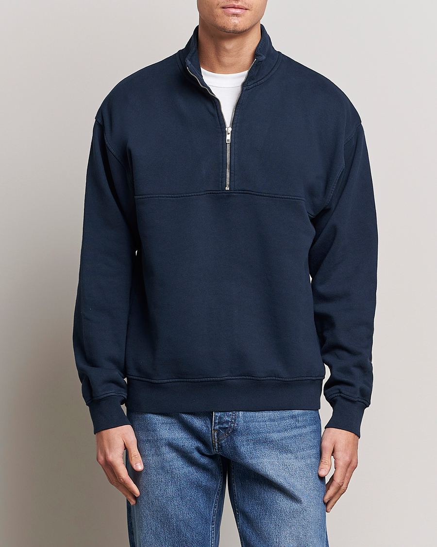 Herren | Pullover | Colorful Standard | Classic Organic Half-Zip Navy Blue