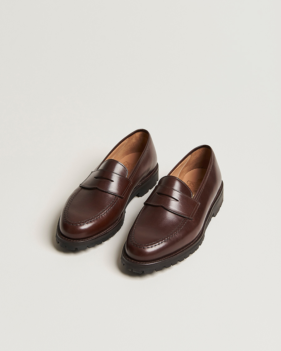 Herren | Crockett & Jones x Tärnsjö Garveri Boston Vibram Cleated Sole Dk Brown Calf | Crockett & Jones x Tärnsjö Garveri | Boston Vibram Cleated Sole Dk Brown Calf