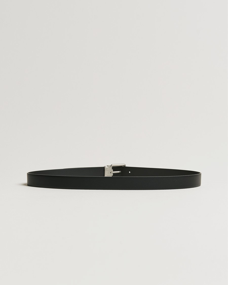 Herren | Montblanc Rounded Square Palladium Pin Buckle 30mm Belt Black | Montblanc | Rounded Square Palladium Pin Buckle 30mm Belt Black