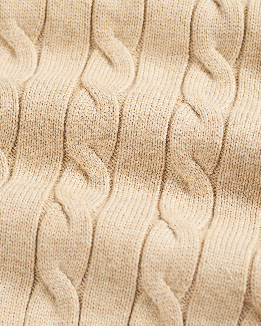 Herren | Pullover | GANT | Cotton Cable Crew Neck Pullover Sand Melange