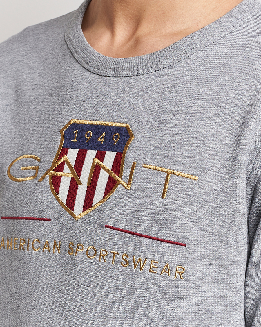 Herren | Pullover | GANT | Archive Shield Crew Neck Sweatershirt Grey Melange