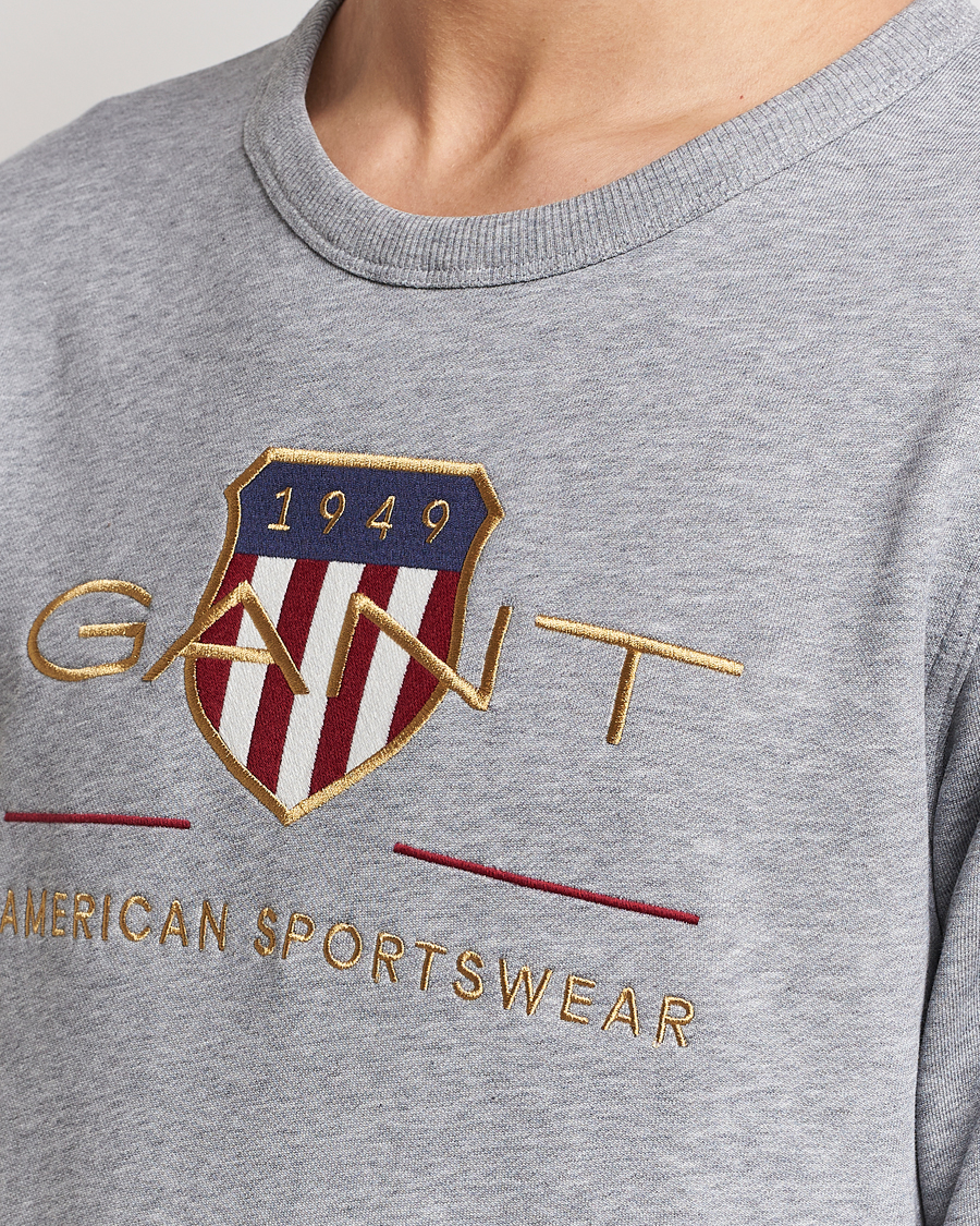 Shield GANT Melange Care Carl Grey bei Sweatershirt Crew of Neck Archive