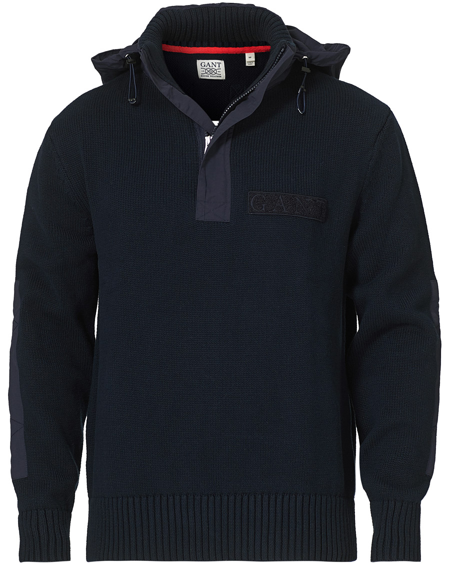 Herren | Pullover | GANT | Rough Weather Half-Zip Sweater Evening Blue
