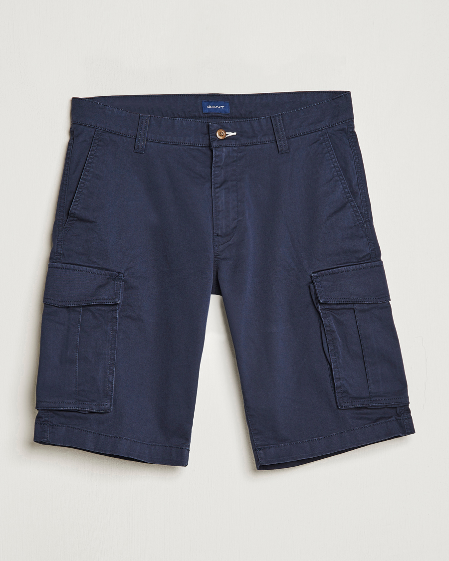 Herren | Shorts | Gant | Relaxed Twill Cargoshorts Marine