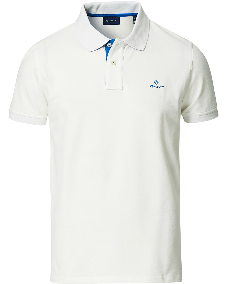 Herren | Poloshirts | GANT | Contrast Collar Polo Eggshell