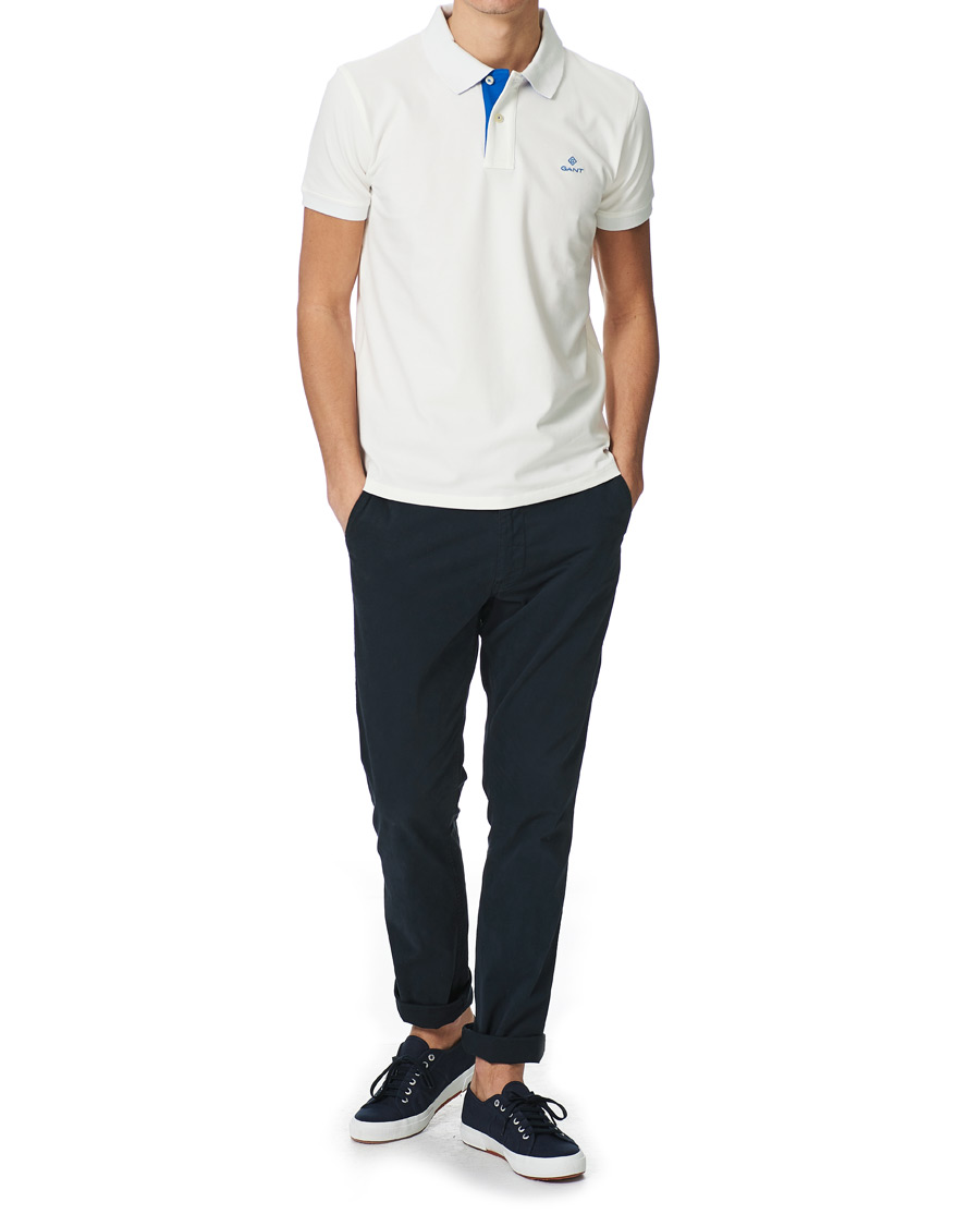 Herren | Poloshirts | GANT | Contrast Collar Polo Eggshell
