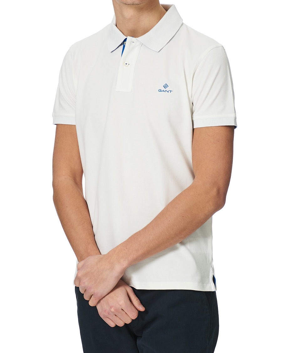 Herren | Poloshirts | GANT | Contrast Collar Polo Eggshell