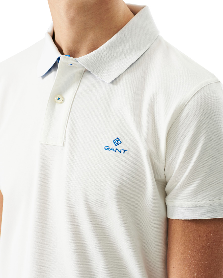 Herren | Poloshirts | GANT | Contrast Collar Polo Eggshell
