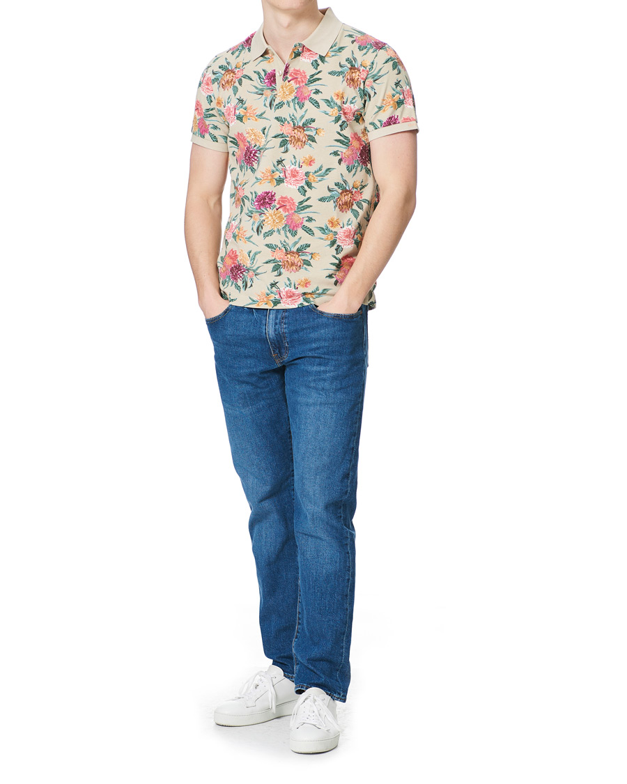 Herren | Poloshirts | GANT | Dalia Printed Flower Polo Plaza Taupe