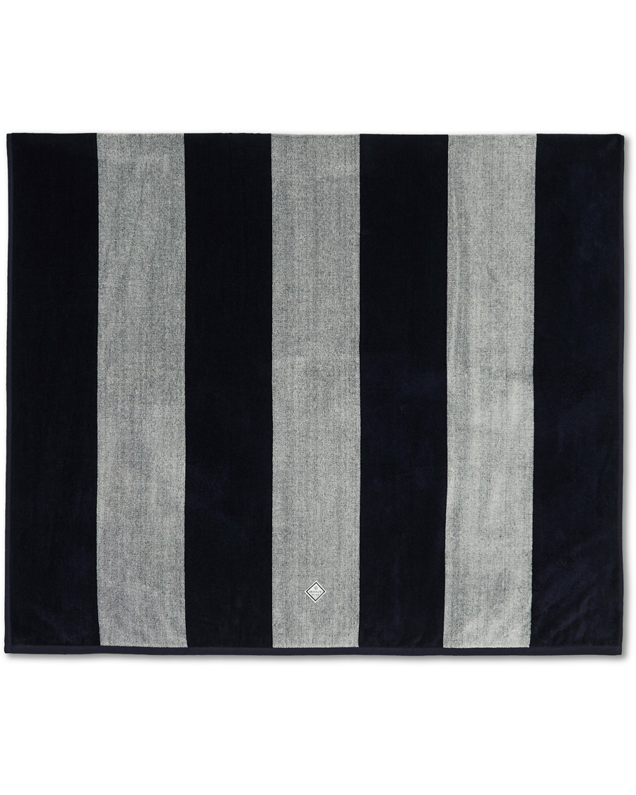 Herren | GANT Striped Bath Towel Evening Blue | GANT | Striped Bath Towel Evening Blue