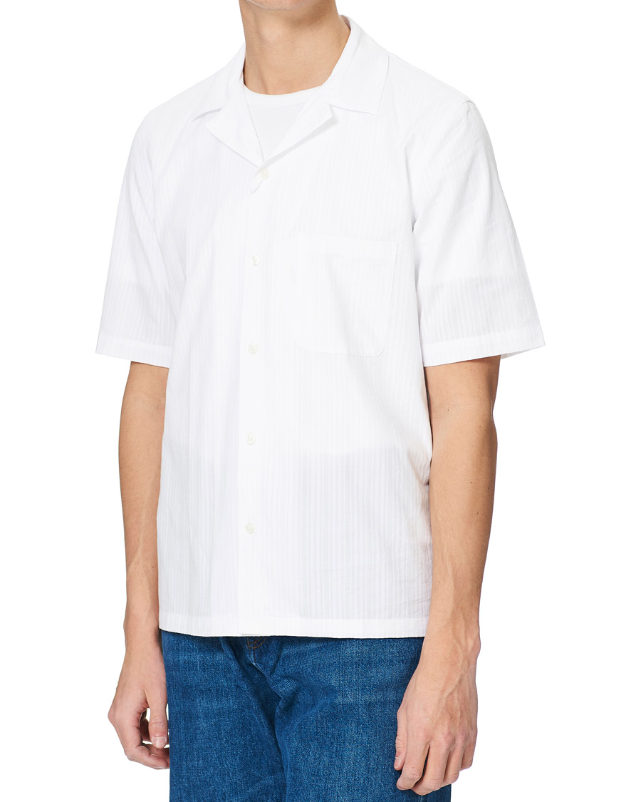 Herren | Hemden | Samsøe Samsøe | Samsøe & Samsøe Oscar Seersucker Short Sleeve Shirt White