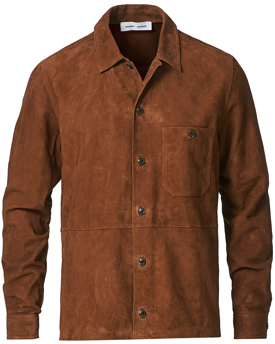 Herren | Hemden | Samsøe Samsøe | Samsøe & Samsøe Ruffo Suede Overshirt Emperador