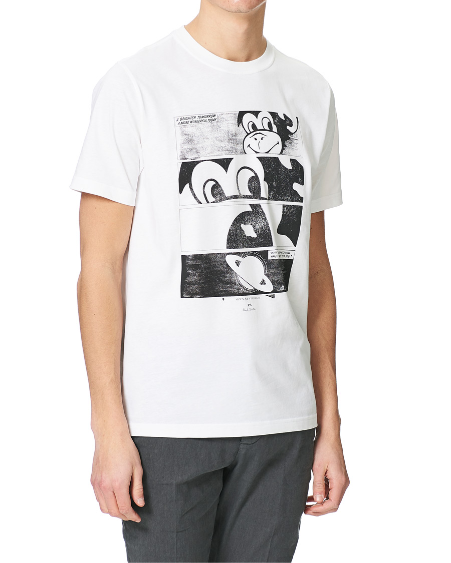 Herren | T-Shirts | PS Paul Smith | Monkey Regular Fit T-Shirt White