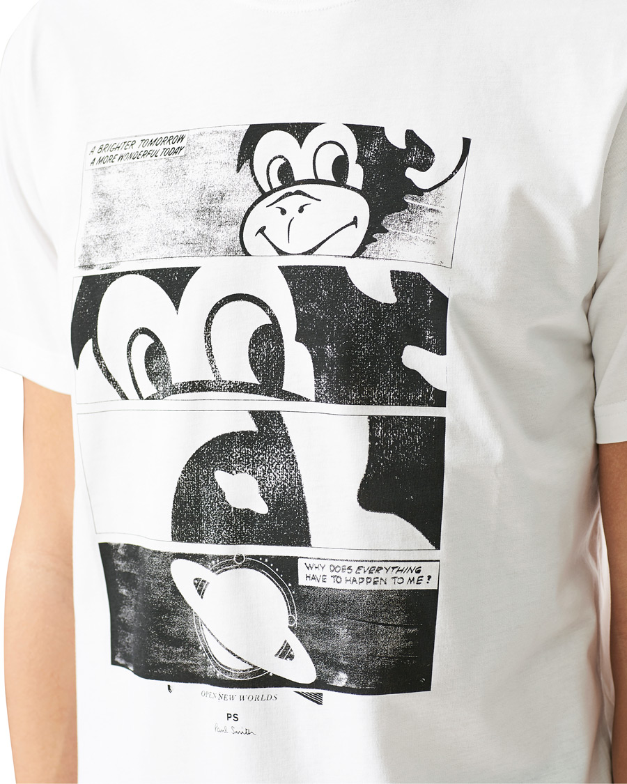 Herren | T-Shirts | PS Paul Smith | Monkey Regular Fit T-Shirt White
