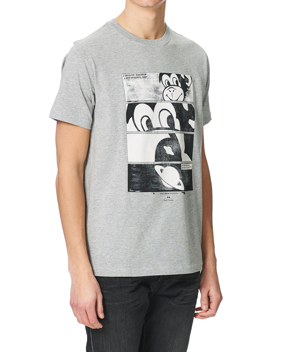 Herren | T-Shirts | PS Paul Smith | Monkey Regular Fit T-Shirt Grey
