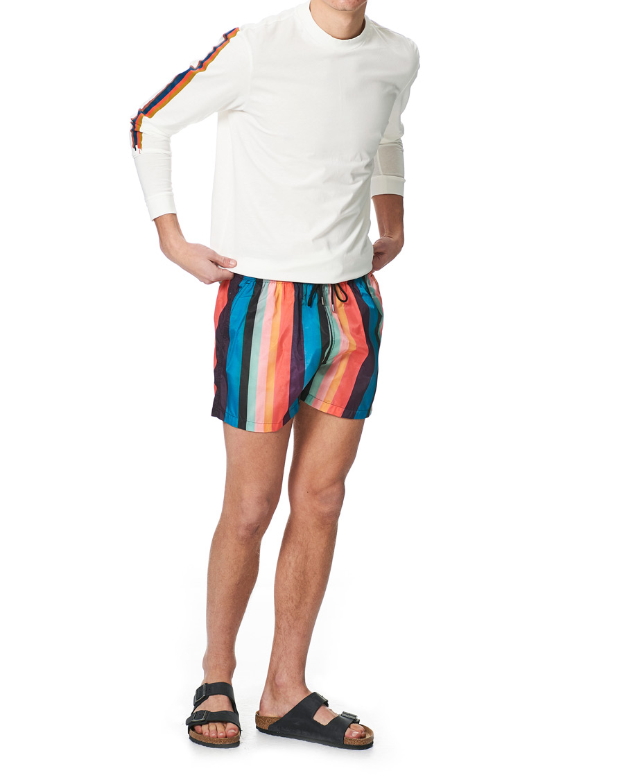 Herren | T-Shirts | Paul Smith | Artist Striped T-Shirt White