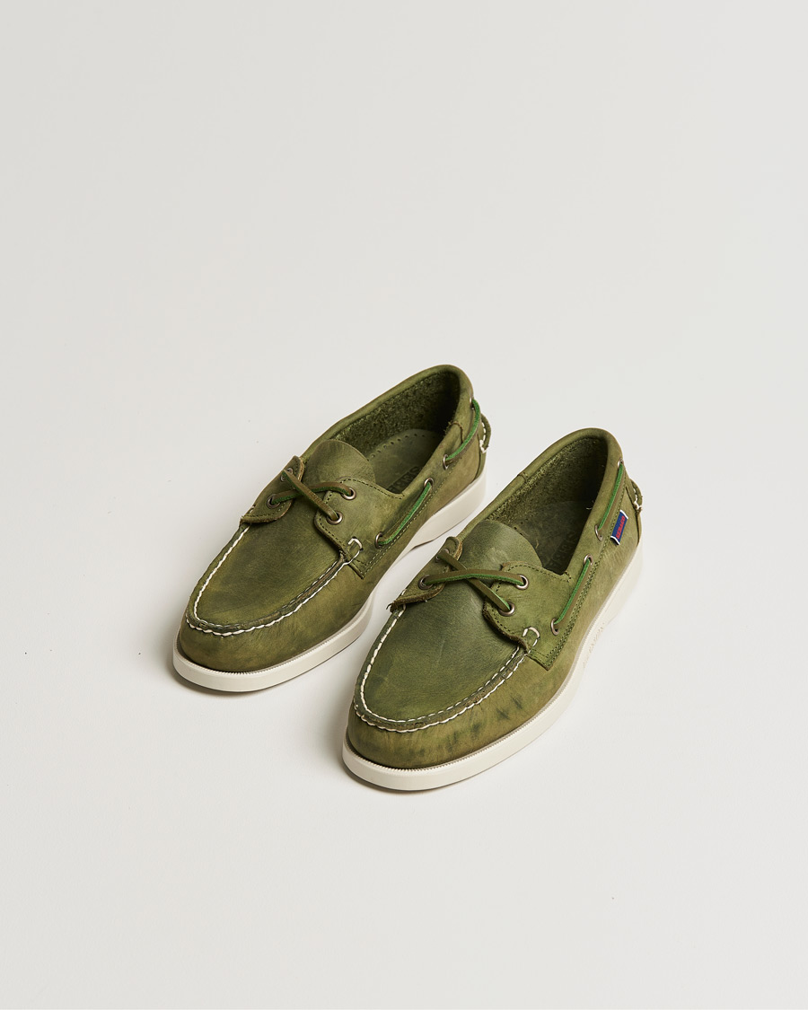 Herren |  | Sebago | Docksides Nubuck Boat Shoe Green Military