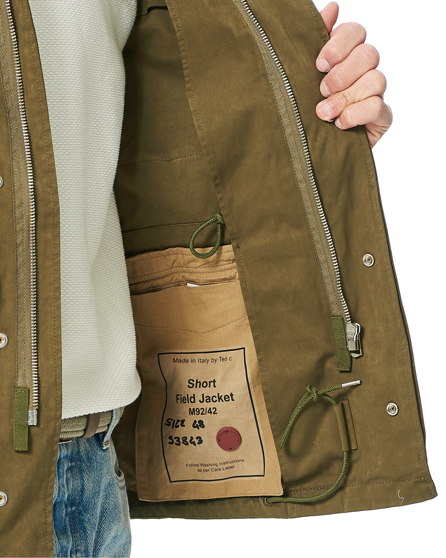 Herren | Jacken | Ten c | 9 oz Short Field Jacket Olive